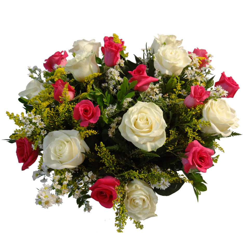 Buquê (bouquet) mundo de rosas para entrega em BH - Floricultura Via das Flores