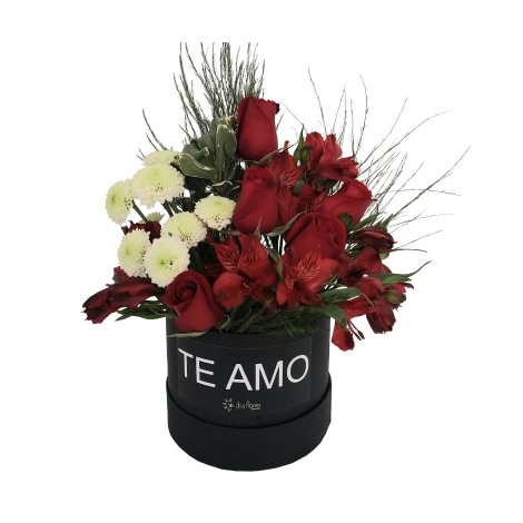 Box Floral - Te Amo e Rosas Vermelhas