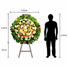 Coroa de Flores Premium – Pequena (1,20 x 1,20)
